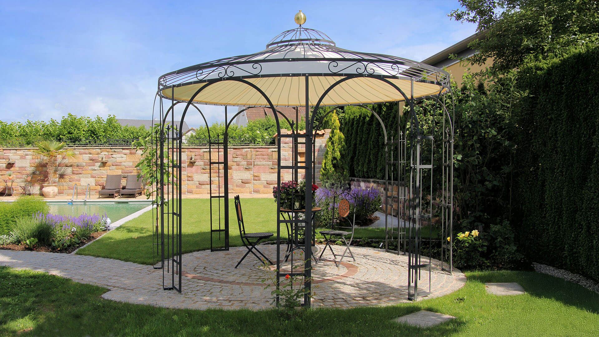 Stahlpavillon kaufen - stabil & wetterfest