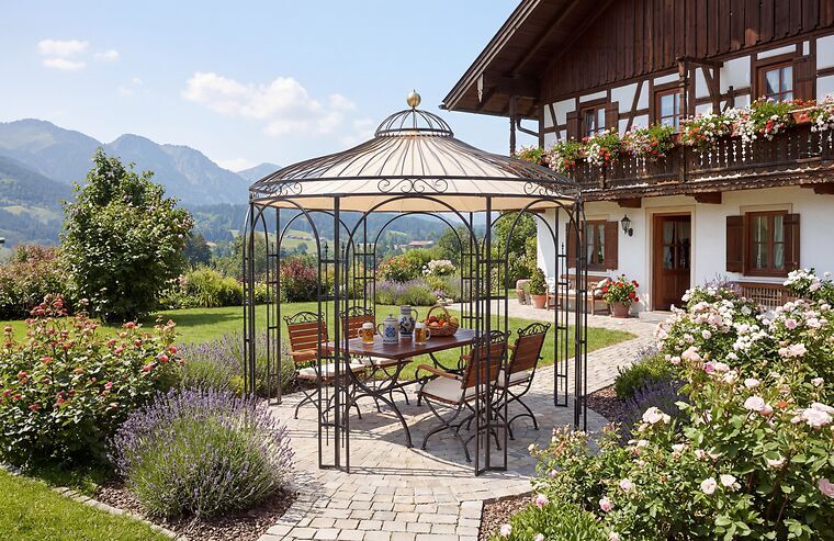 Pavillon Florenz Pulverbeschichtet anthrazit
